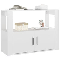 Credenza Bianco Lucido 80x30x60 cm in Legno Multistrato cod mxl 6608