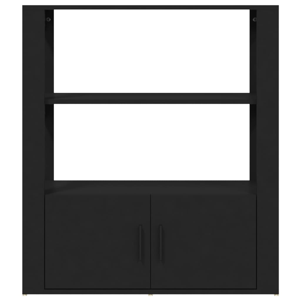 Credenza Nera 80x30x90 cm in Legno Multistrato 819461