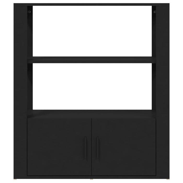 Credenza Nera 80x30x90 cm in Legno Multistrato 819461