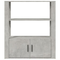 Credenza Grigio Cemento 80x30x90 cm in Legno Multistrato cod mxl 17461