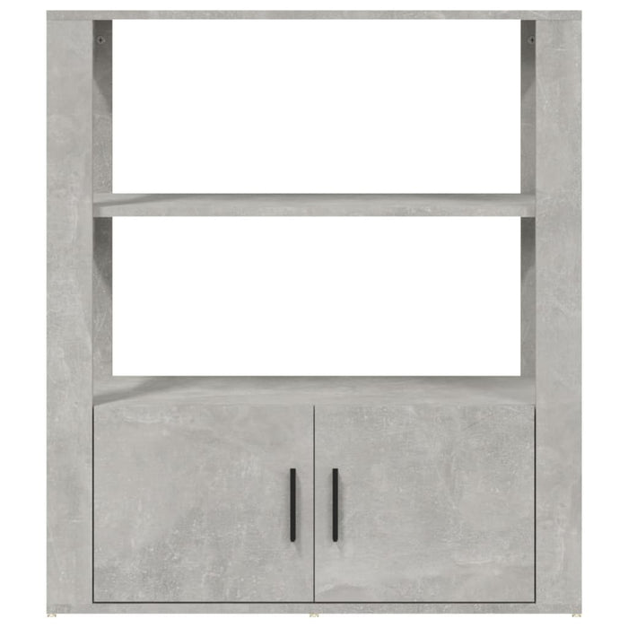 Credenza-Buffet-Armadio da cucina Grigio Cemento 80x30x90 cm in Legno Multistrato