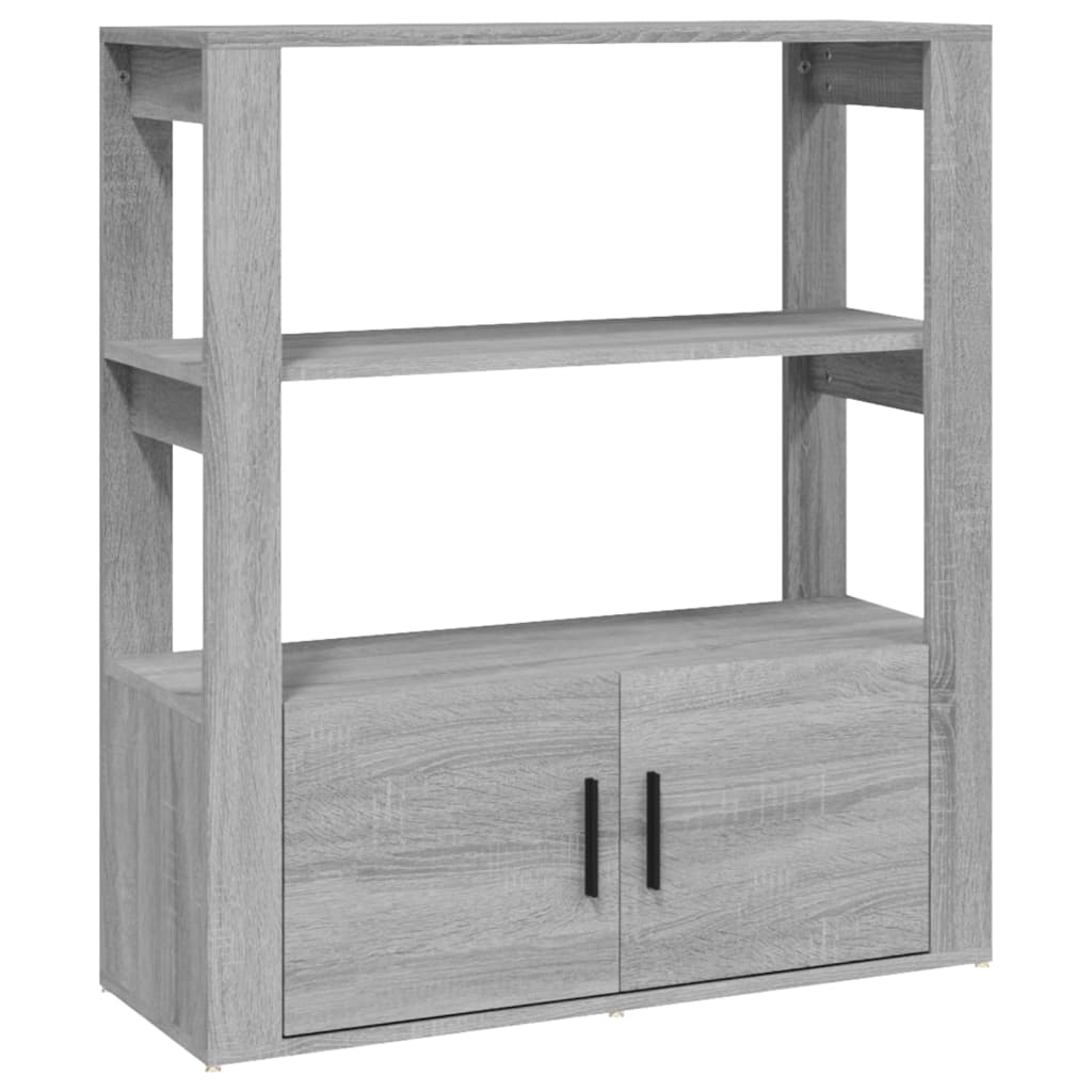 Credenza-Buffet-Armadio da cucina Grigio Sonoma 80x30x90 cm in Legno Multistrato