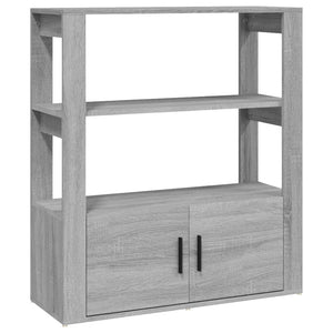 Credenza-Buffet-Armadio da cucina Grigio Sonoma 80x30x90 cm in Legno Multistrato