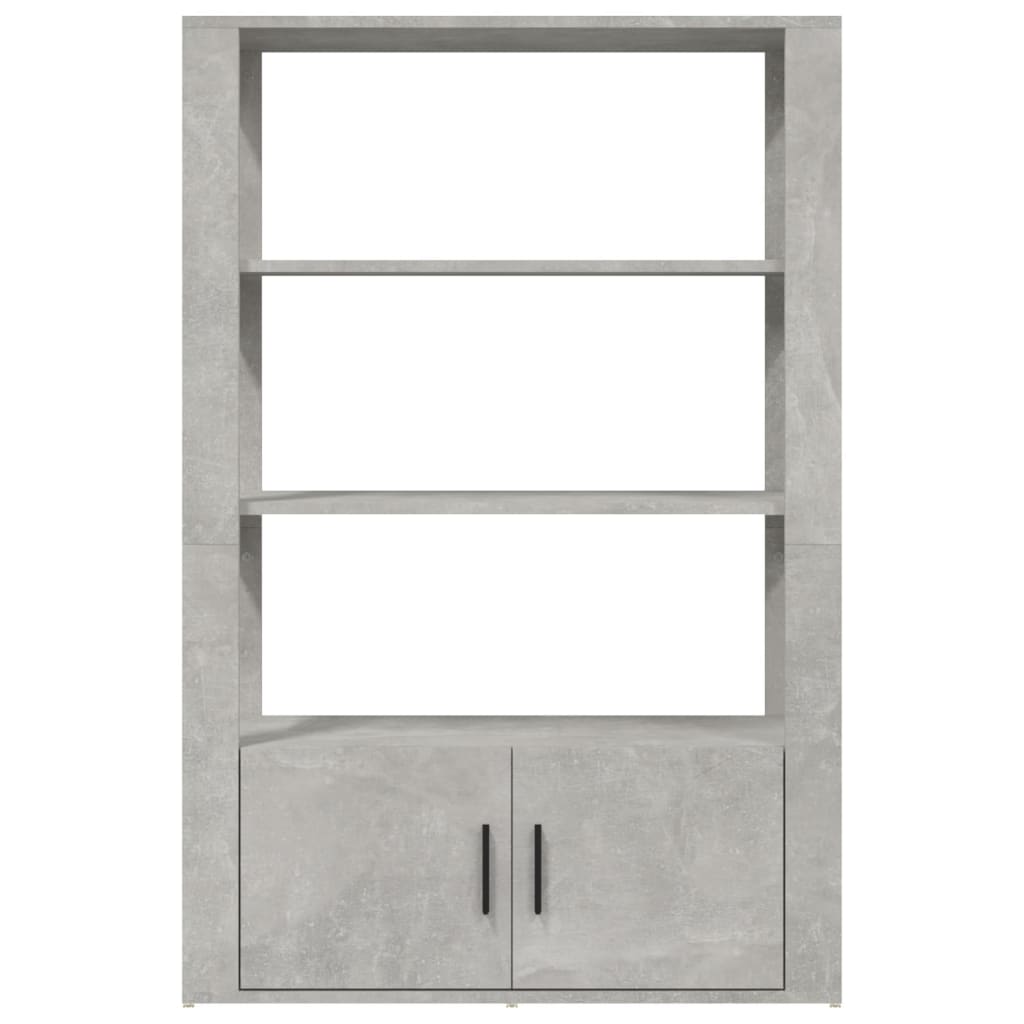 Credenza-Buffet-Armadio da cucina Grigio Cemento 80x30x119,5 cm in Legno Multistrato