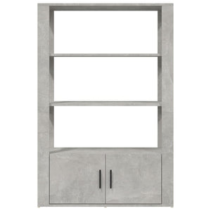 Credenza-Buffet-Armadio da cucina Grigio Cemento 80x30x119,5 cm in Legno Multistrato