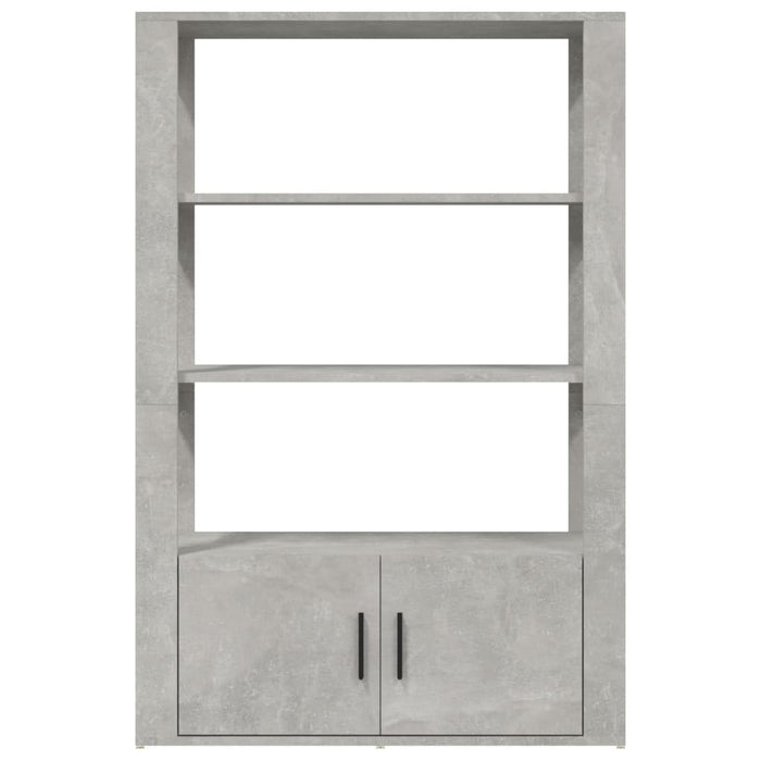 Credenza-Buffet-Armadio da cucina Grigio Cemento 80x30x119,5 cm in Legno Multistrato