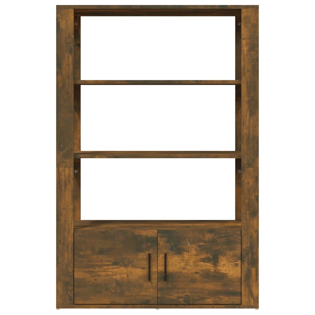 Credenza Rovere Fumo 80x30x119,5 cm in Legno Multistrato 819473