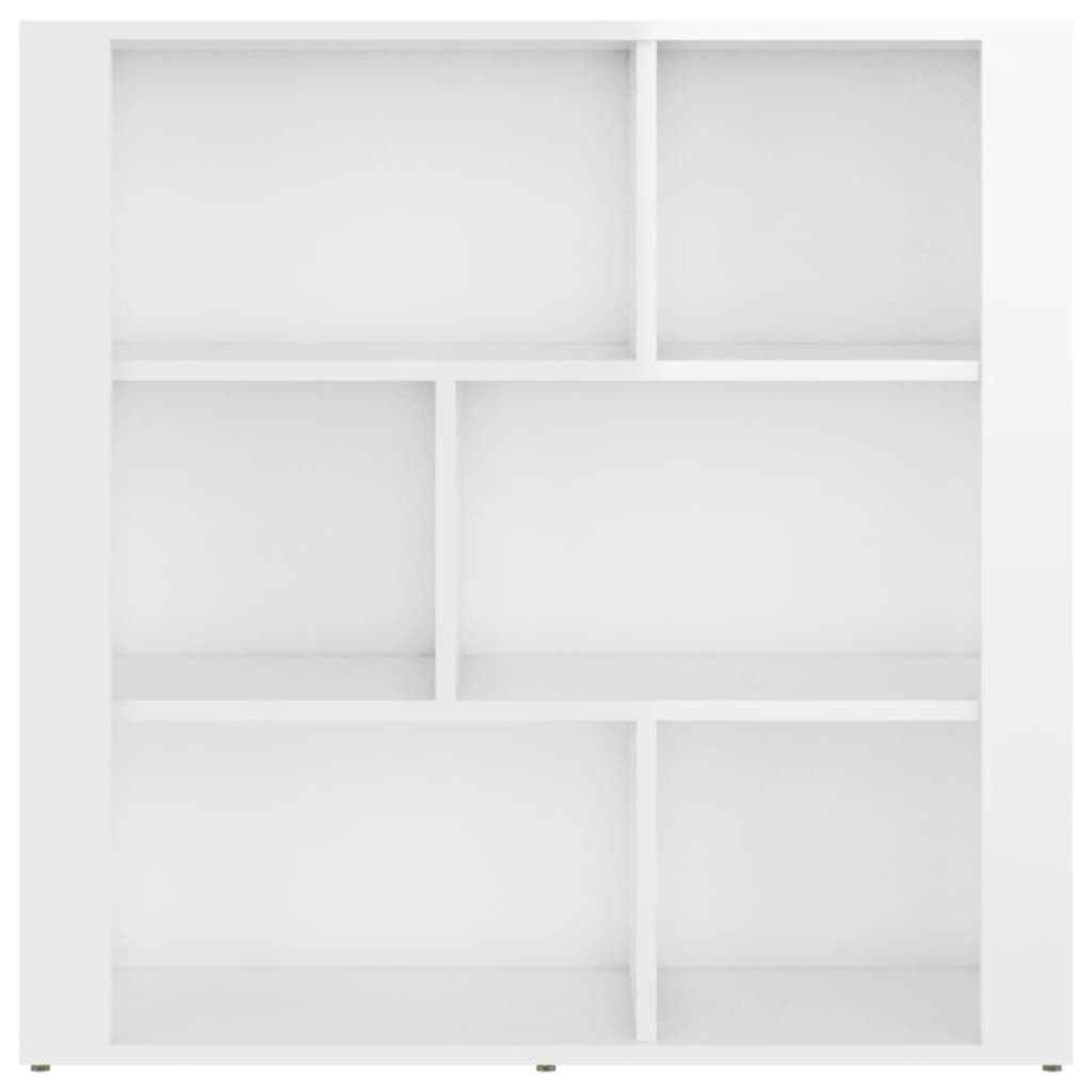 Credenza Bianco Lucido 80x30x80 cm in Legno Multistrato 819486