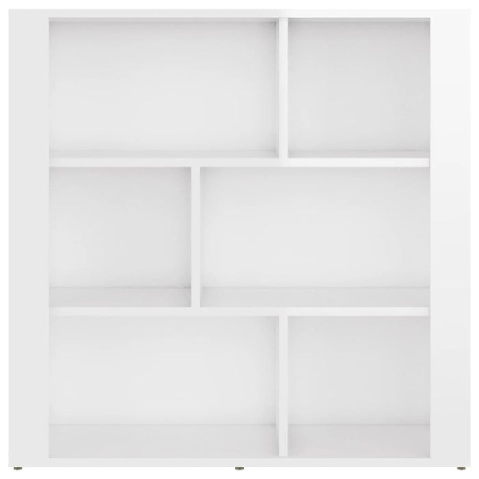 Credenza Bianco Lucido 80x30x80 cm in Legno Multistrato 819486