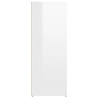 Credenza Bianco Lucido 80x30x80 cm in Legno Multistrato 819486