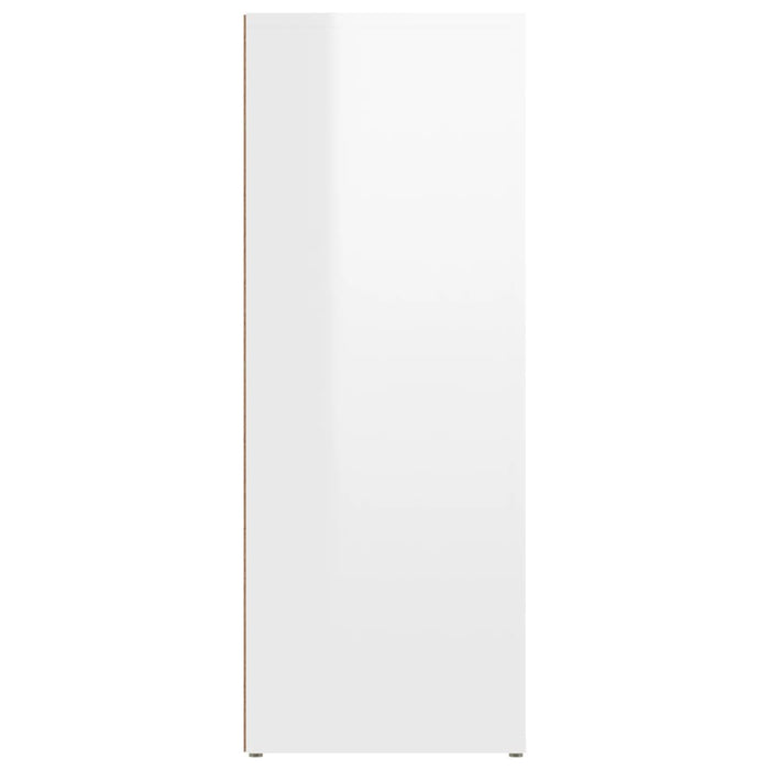 Credenza Bianco Lucido 80x30x80 cm in Legno Multistrato 819486