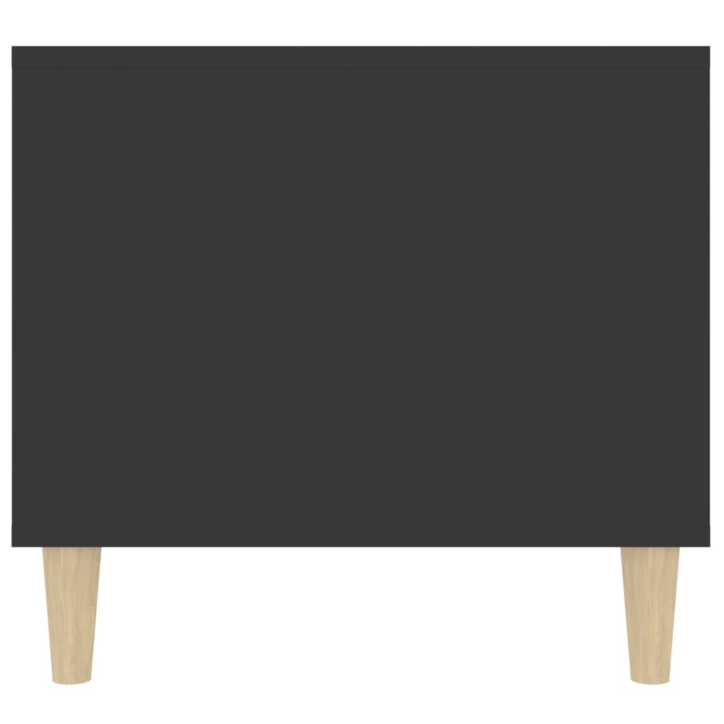 Tavolino da Salotto Nero 90x49x45 cm in Legno Multistrato