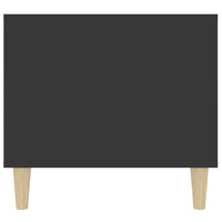 Tavolino da Salotto Nero 90x49x45 cm in Legno Multistrato