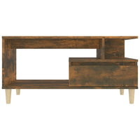 Tavolino da Salotto Rovere Fumo 90x49x45 cm Legno Multistrato 819617