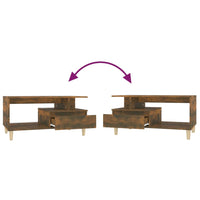 Tavolino da Salotto-Tavolino da soggiorno-Tavolo Rovere Fumo 90x49x45 cm Legno Multistrato 488490