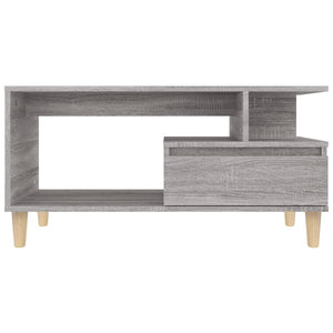 Tavolino da Salotto Grigio Sonoma 90x49x45 cm Legno Multistrato 819618