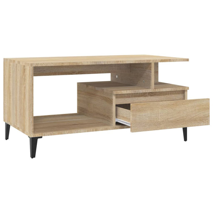 Tavolino da Salotto Rovere Sonoma 90x49x45 cm Legno Multistrato cod mxl 22719