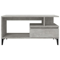 Tavolino Salotto Grigio Cemento 90x49x45 cm Legno Multistrato cod mxl 27000
