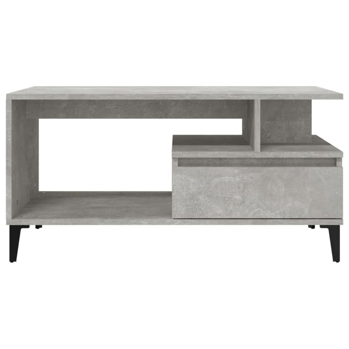 Tavolino Salotto Grigio Cemento 90x49x45 cm Legno Multistrato cod mxl 27000