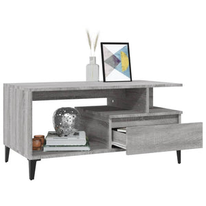 Tavolino da Salotto Grigio Sonoma 90x49x45 cm Legno Multistrato 819626