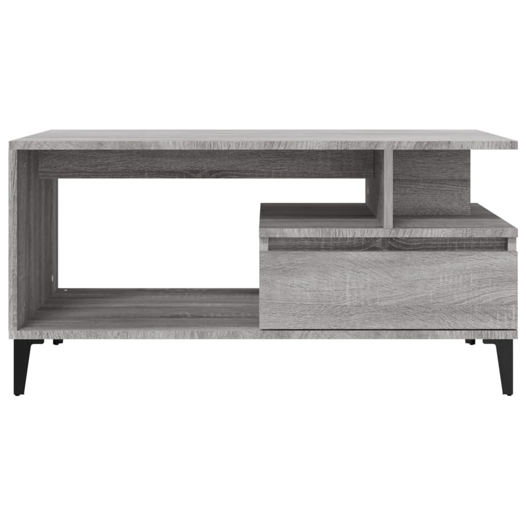 Tavolino da Salotto Grigio Sonoma 90x49x45 cm Legno Multistrato cod mxl 20341