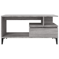 Tavolino da Salotto Grigio Sonoma 90x49x45 cm Legno Multistrato 819626