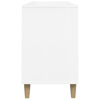 Scarpiera Bianco Lucido 102x36x60 cm in Legno Multistrato 819742