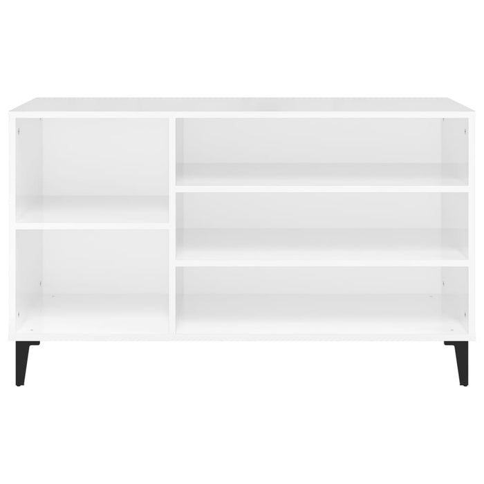 Scarpiera scarpiera mobile portaoggetti ingresso corridoio soggiorno lucido 102 x 36 x 60 cm legno composito bianco 02_0021286