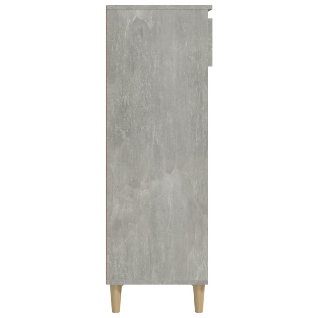 Scarpiera Grigio Cemento 40x36x105 cm in Legno Multistrato 819776