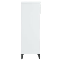 Scarpiera Bianco Lucido 40x36x105 cm in Legno Multistrato 819782