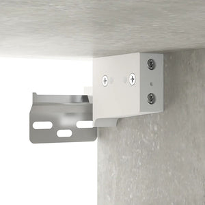 Scarpiera a Parete Grigio Cemento 70x35x38 cm Legno Multistrato