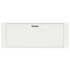 Scarpiera a Muro Bianca 100x35x38 cm in Legno Multistrato 821020