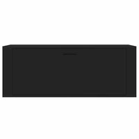 Scarpiera a Muro Nero 100x35x38 cm in Legno Multistrato 821021