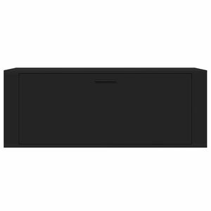 Scarpiera a Muro Nero 100x35x38 cm in Legno Multistrato 821021