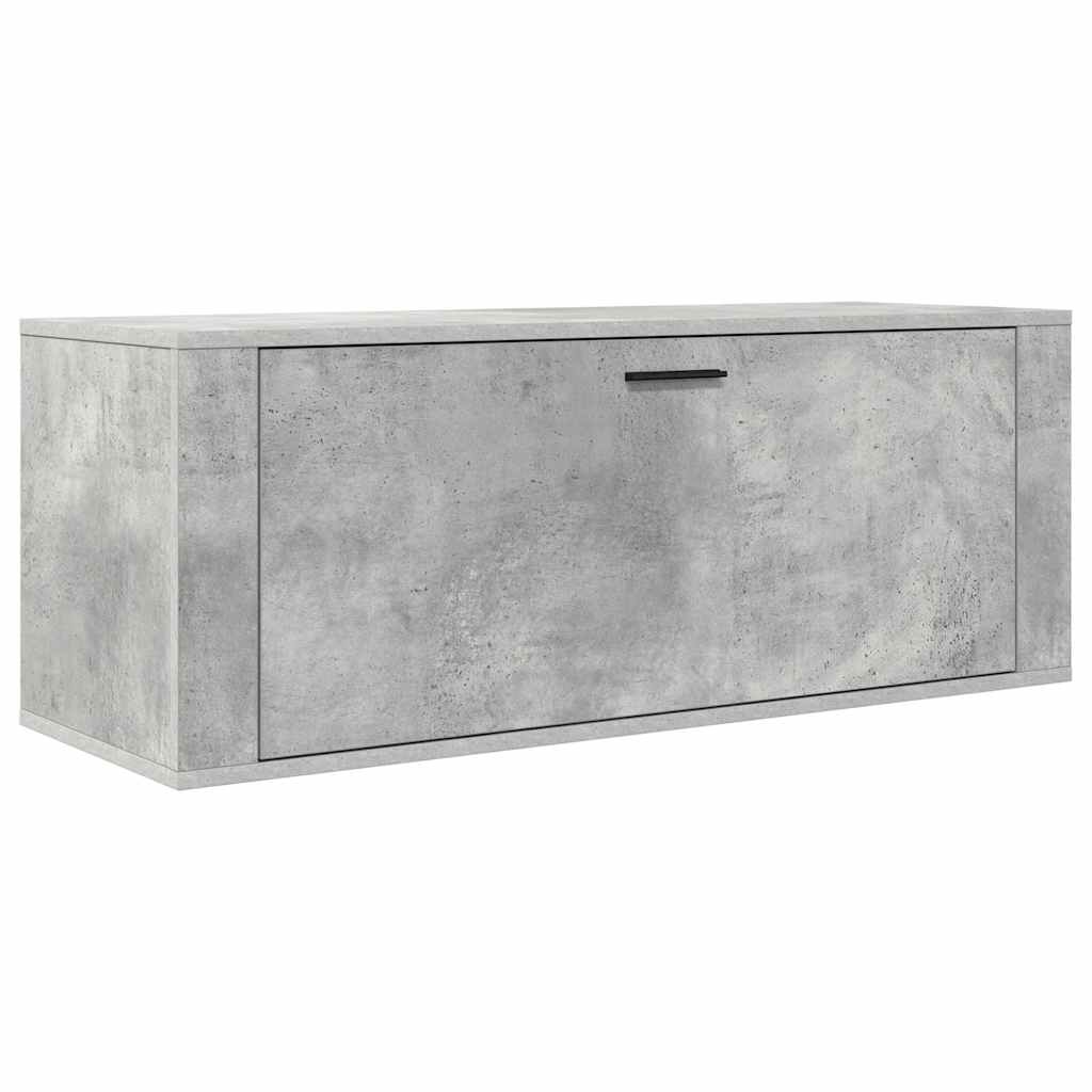 Scarpiera a Muro Grigio Cemento100x35x38cm in Legno Multistrato cod mxl 49124