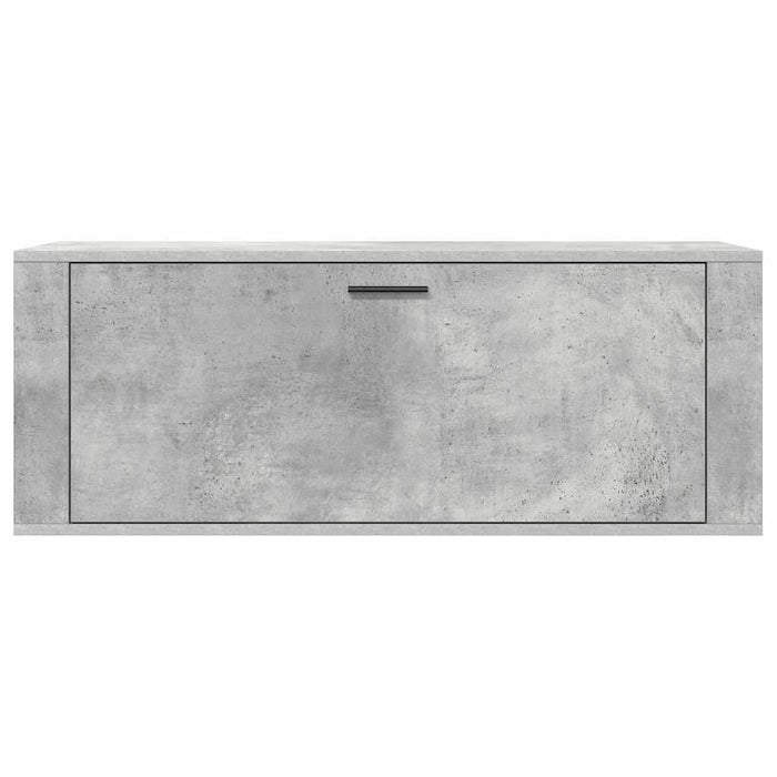 Scarpiera a Muro Grigio Cemento100x35x38cm in Legno Multistrato 821024