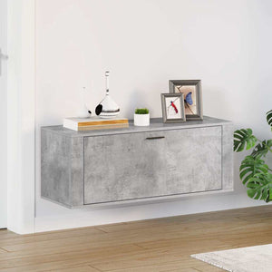 Scarpiera a Muro Grigio Cemento100x35x38cm in Legno Multistrato cod mxl 49124