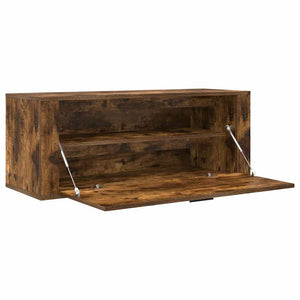 Scarpiera a Muro rovere fumo 100x35x38cm in Legno Multistrato 821025