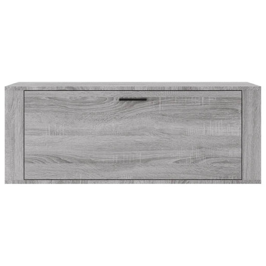 Scarpiera scarpiera mobile portaoggetti ingresso corridoio soggiorno montaggio a parete Sonoma 100 x 35 x 38 cm grigio 02_0021928