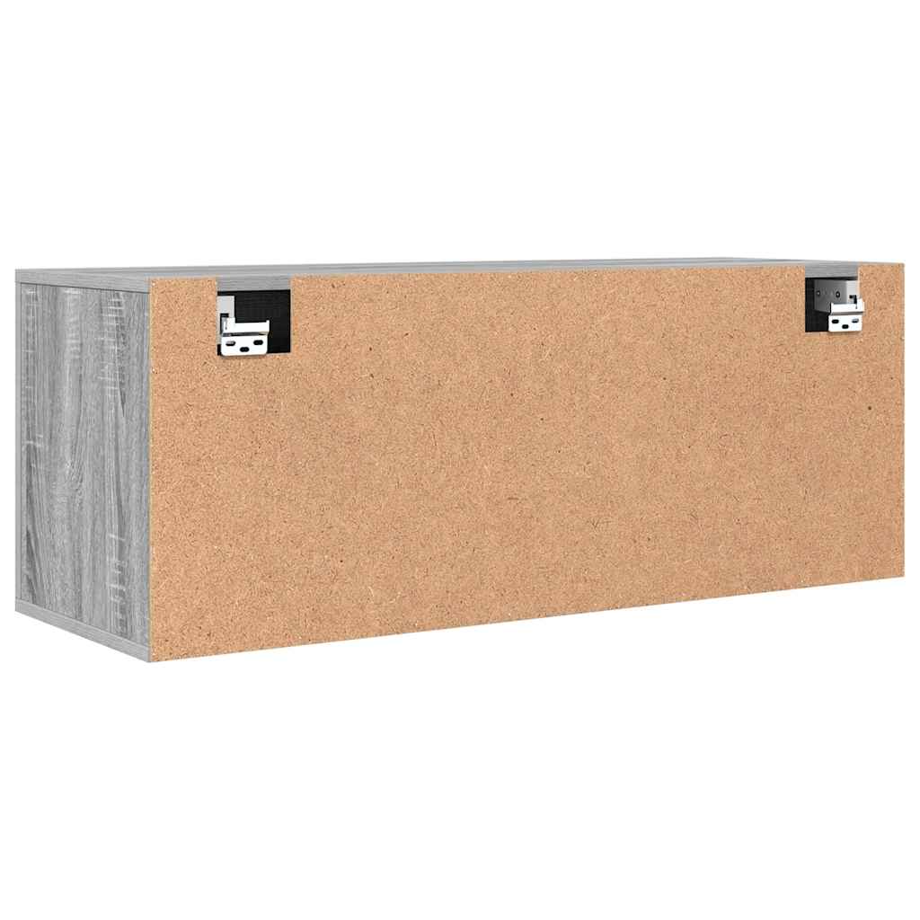 Scarpiera a Muro Grigio Sonoma 100x35x38cm in Legno Multistrato 821026