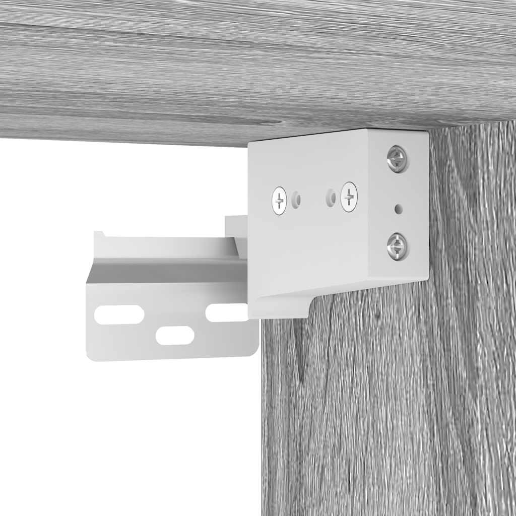 Scarpiera a Muro Grigio Sonoma 100x35x38cm in Legno Multistrato 821026