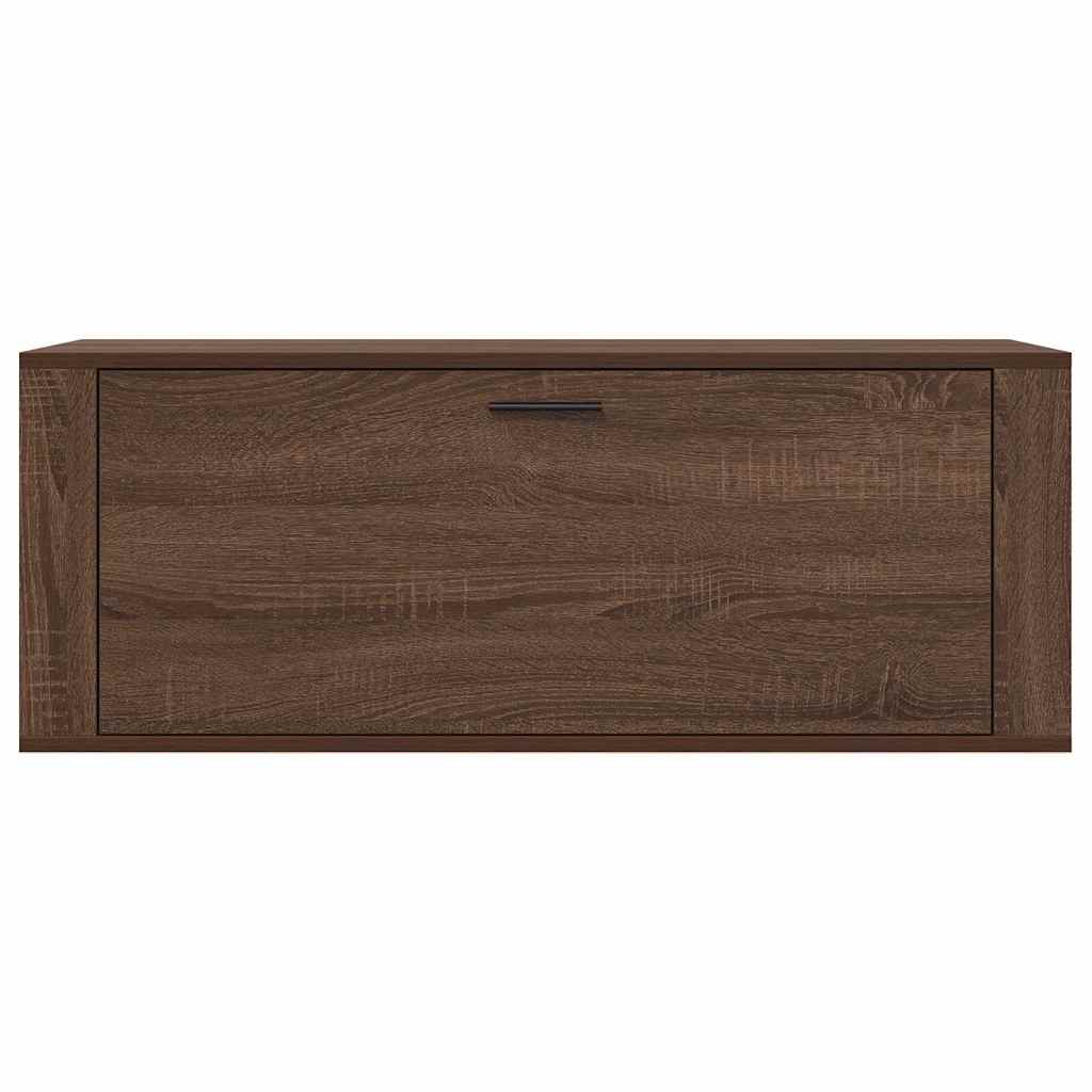 Scarpiera a Muro Rovere Marrone100x35x38cm in Legno Multistrato 821027