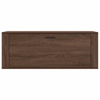 Scarpiera a Muro Rovere Marrone100x35x38cm in Legno Multistrato 821027