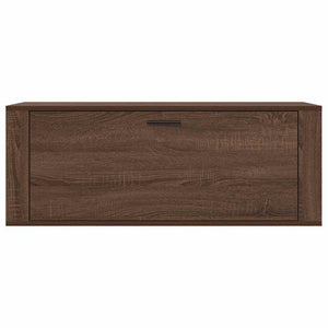 Scarpiera a Muro Rovere Marrone100x35x38cm in Legno Multistrato 821027