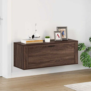Scarpiera a Muro Rovere Marrone100x35x38cm in Legno Multistrato 821027