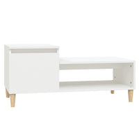 Tavolino da Salotto Bianco 100x50x45 cm in Legno Multistrato 821124