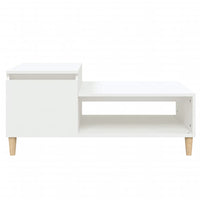 Tavolino da Salotto Bianco 100x50x45 cm in Legno Multistrato 821124