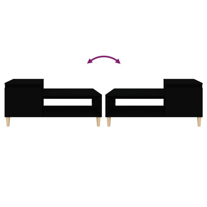 Tavolino da Salotto Nero 100x50x45 cm in Legno Multistrato cod mxl 26103