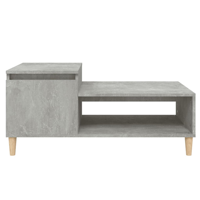 Tavolino Salotto Grigio Cemento 100x50x45 cm Legno Multistrato 821128