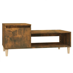 Tavolino da Salotto-Tavolino da soggiorno-Tavolo Rovere Fumo 100x50x45 cm Legno Multistrato 288875